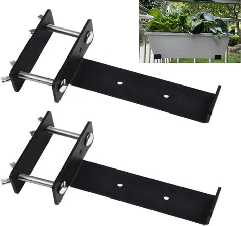 metal railing planter brackets|planter brackets for patio railing.